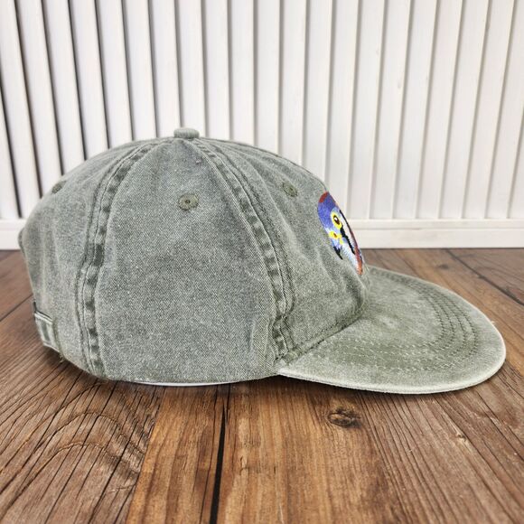 ECO ReptileShirts Embroidered Kestrel Bird Hat Cap Olive Green Cotton Mom Garden - Picture 4 of 10